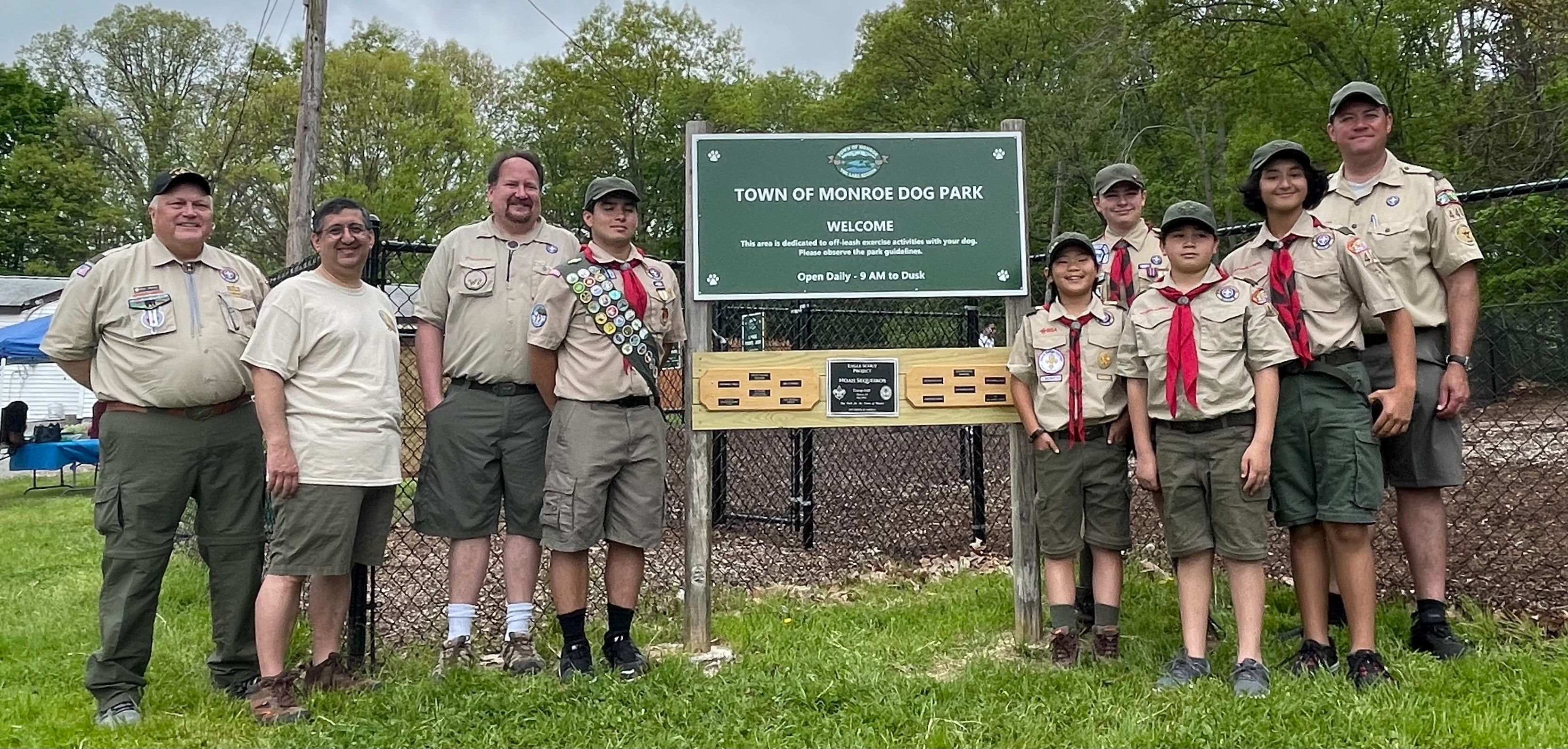 Boy Scouts at Dog Park